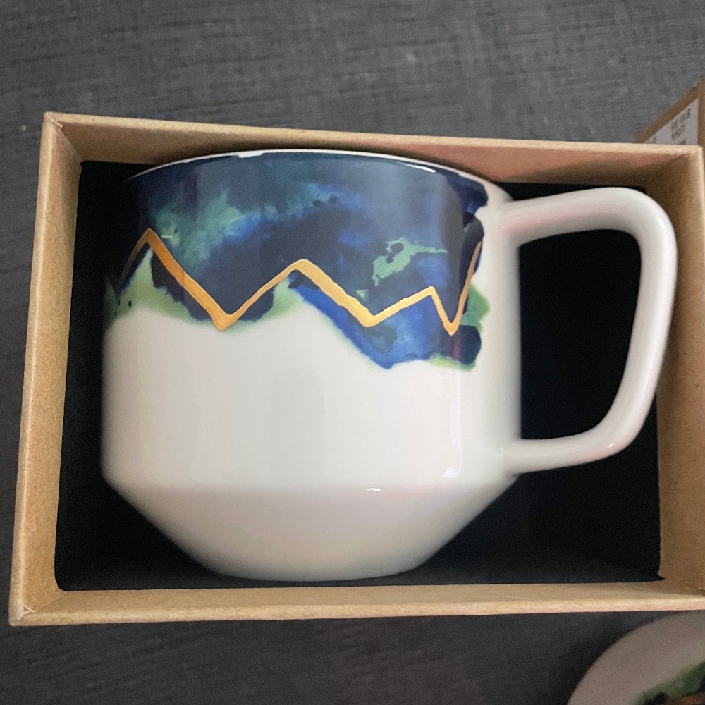 Starbucks NIB mug 06/08 Collector mug cups skyline geometric mountain